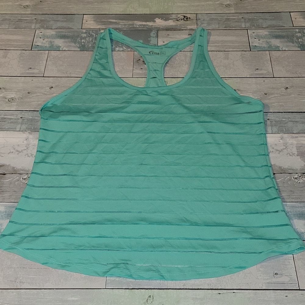 Zyia Mint Green Striped Tank Top sz X-Large